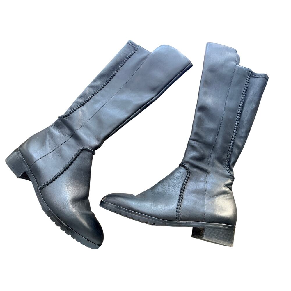SoleMani Zipporah Slim Calf Boot Black Size 8